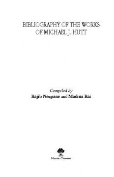 Bibliography of the Works of Michael J. Hutt