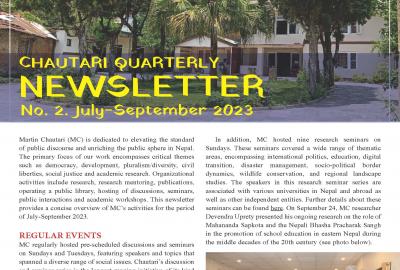 Chautari Quarterly Newsletter. No. 2. July-September 2023