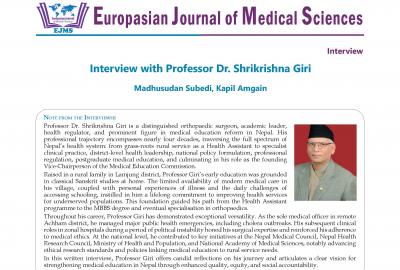 Interview with Professor Dr. Shrikrishna Giri